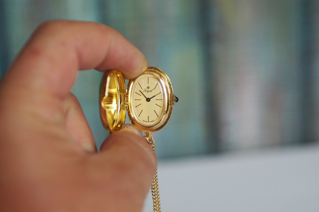 ROYAL Vintage Swiss Made Mechanial Wind up Ladies Pendant Watch Royal 1970 s Etsy Australia