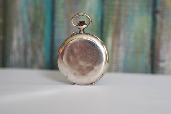High grade Swiss made pocket watch in silver case… - image 5