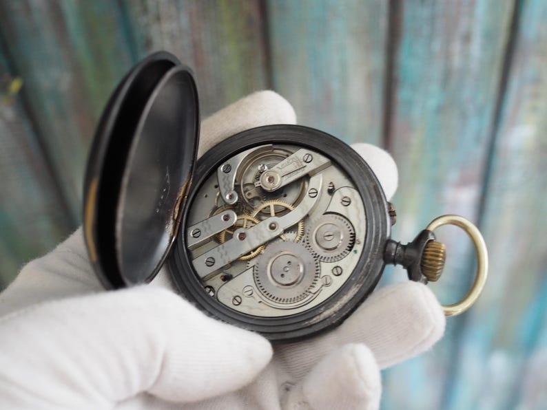 Antique Swiss Triple Calendar Moonphase Goliath Pocket Watch – 65mm ...