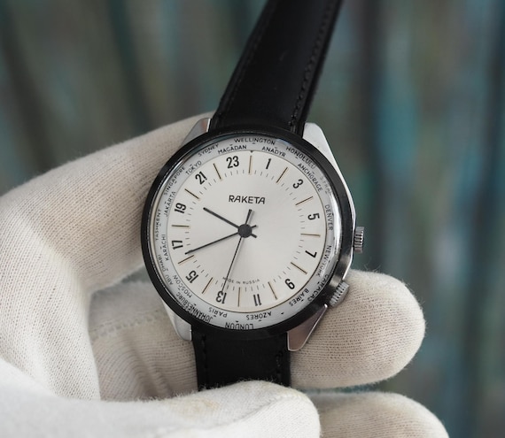RAKETA 24h - Vintage Mechanical Wind up Men's Watch Raketa 24-hour