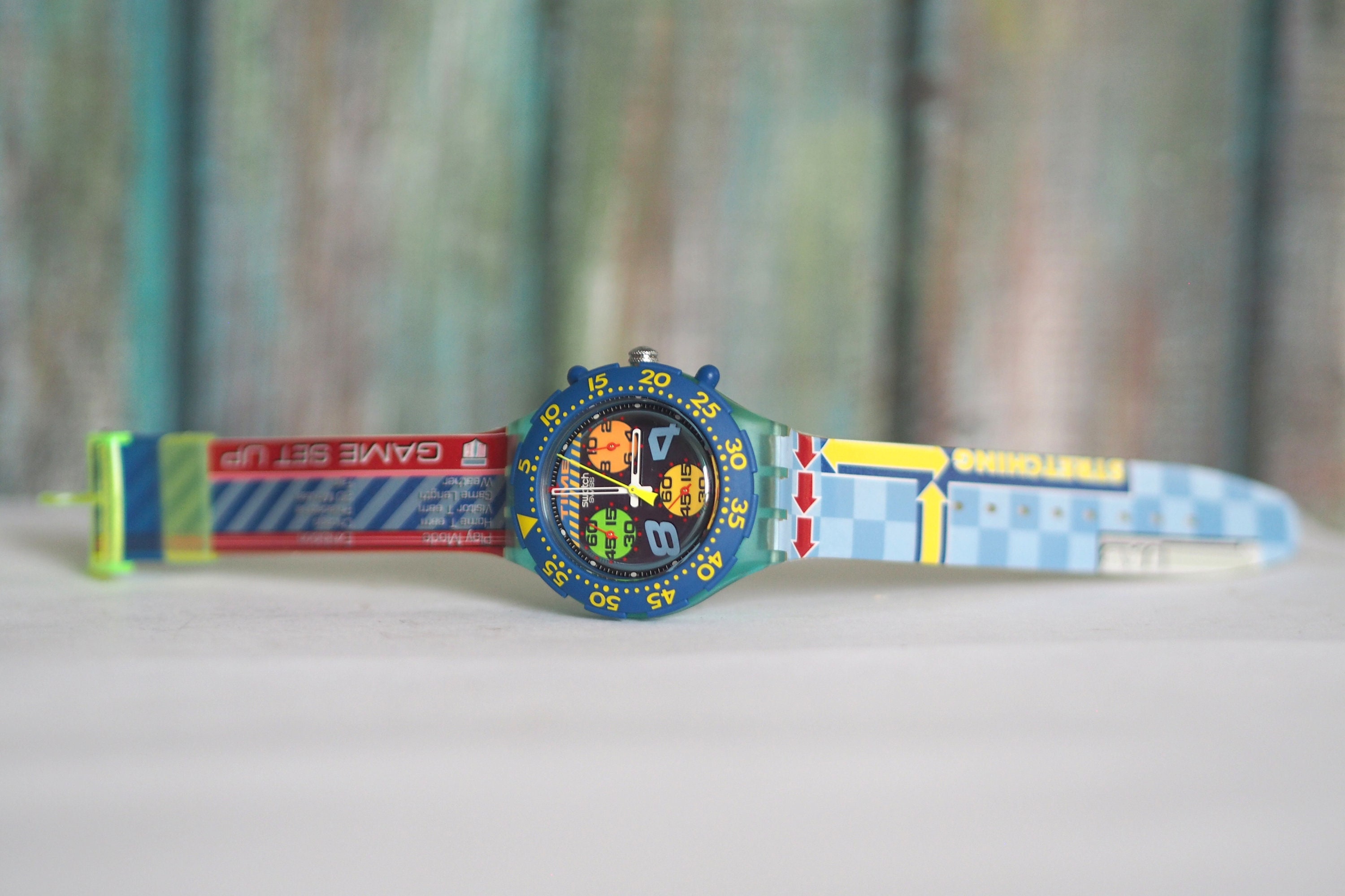 Swatch Midi Aqua Chrono GAME OVER SEL101 Swiss Made Watch