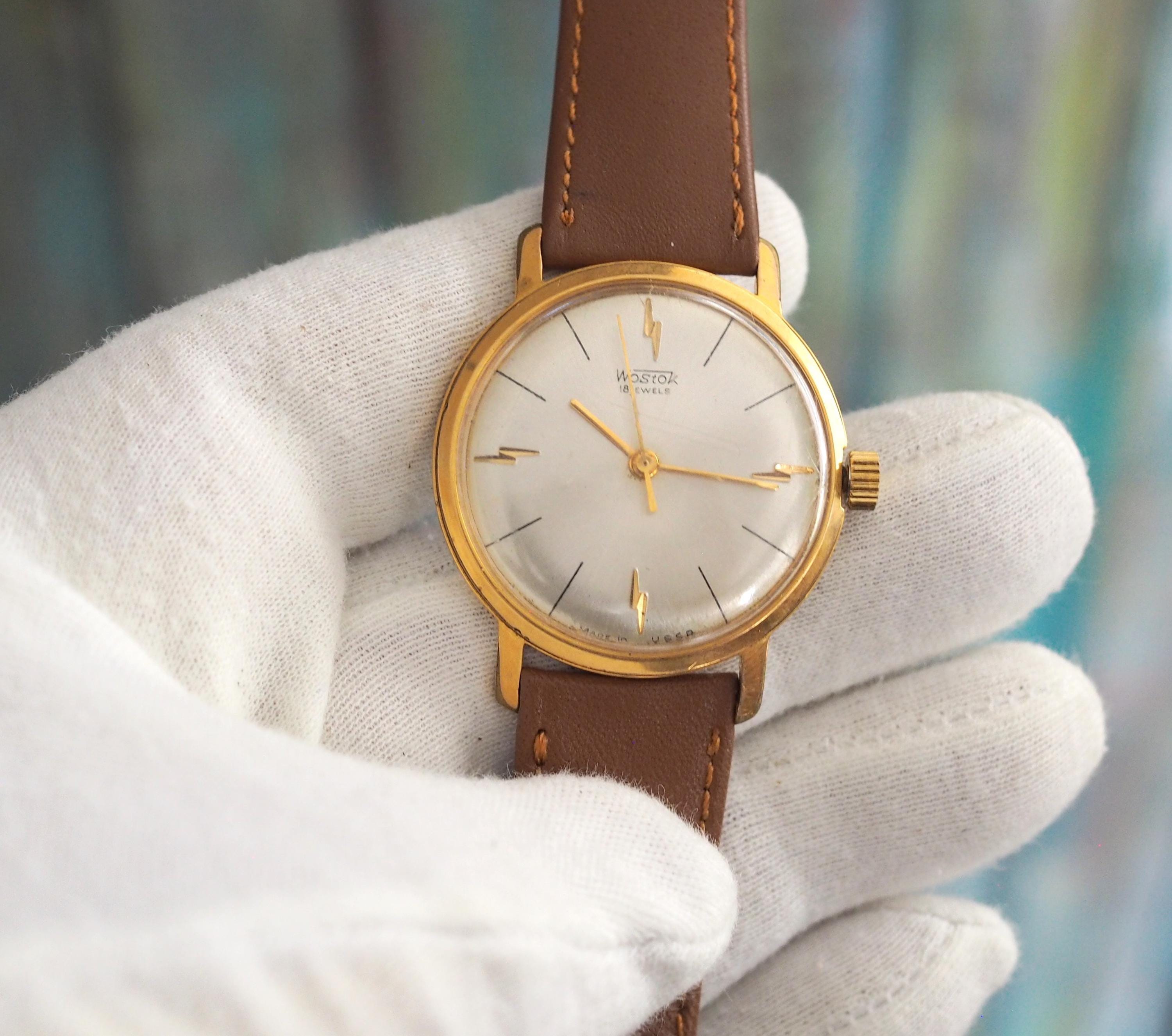 WOSTOK - Vintage Mechanical Wind up Men's Watch, 1960's USSR Men's