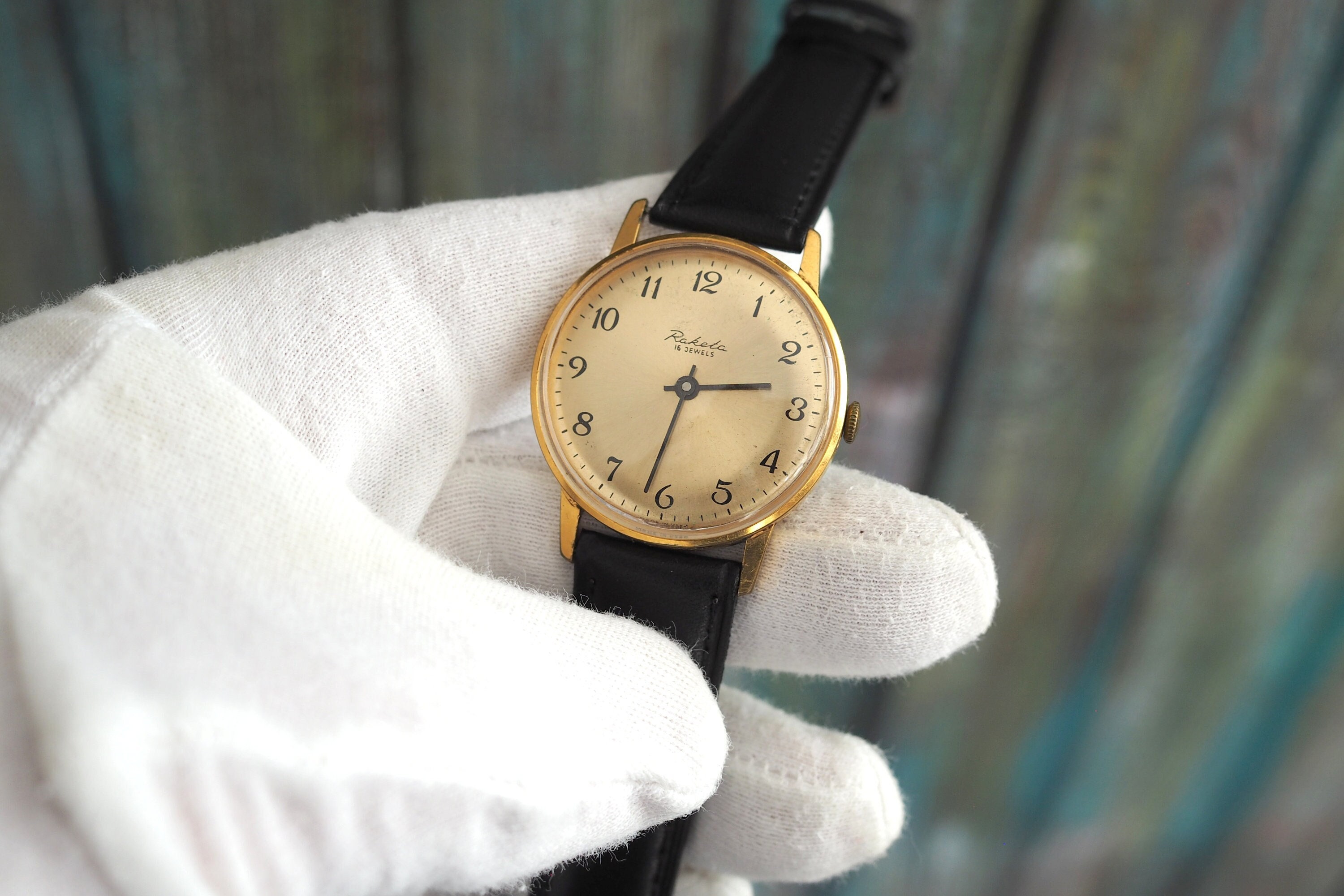 RAKETA orologio da uomo vintage a carica meccanica, orologio da uomo anni  '60