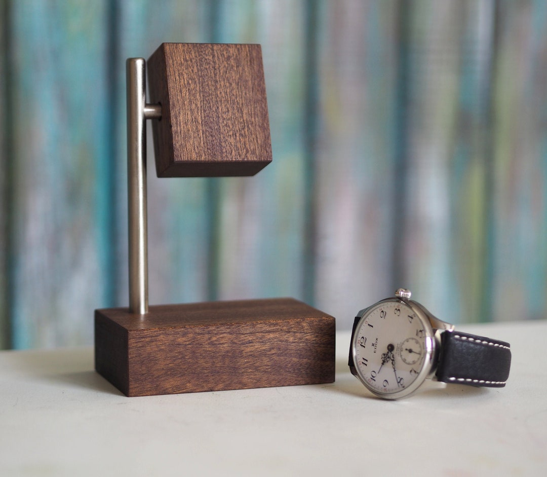 Mahogany Wood Watch Stand Custom Watch Display Stand Watch Etsy