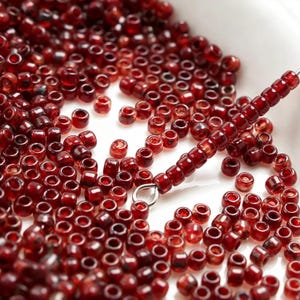 2.5mm Speckled Vintage Seed Beads, Transparent Glass Tiny Beads, Bulk Loose Beads for Handmade Beadwork Supply