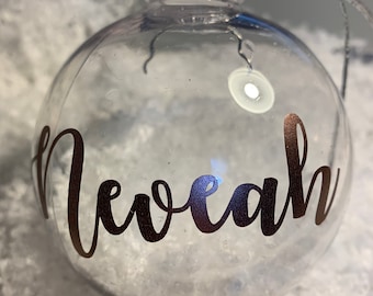 christmas baubles fancy with words VINYL DECALS  stickers gift  party diy mug
