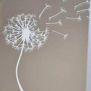 Dandelion with seeds vinyl decal/decals for cars glassware laptops mirrors. wishing dandelion sticker0