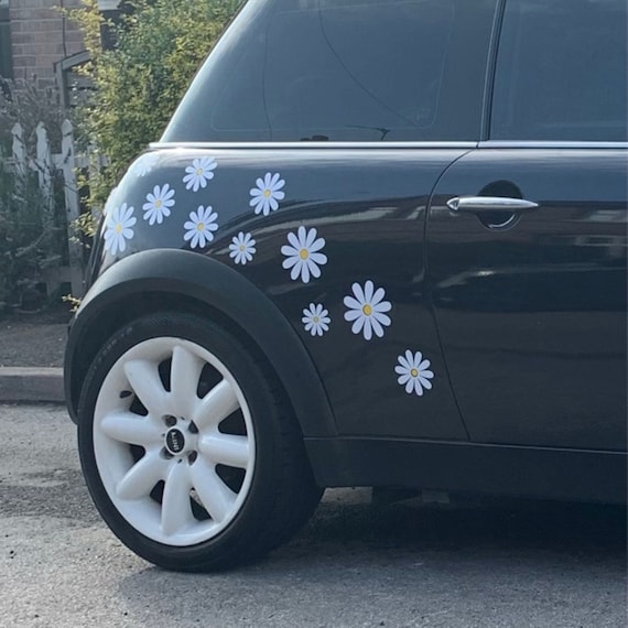 Daisy Flower Vinyl Sticker Decal - For Car, Window, Laptop, Multi-Colored Glossy
