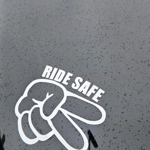 Ride safe car decal-Ride safe motorcycle decal-car safety sticker-bikers respect sticker