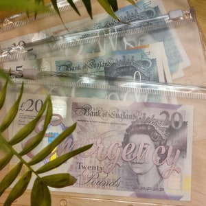 Personalisierte Budget Cash Brieftaschen - A6 Geld sparende Plastikbargeld Brieftaschen für Haushaltsplaner - Einsparungen