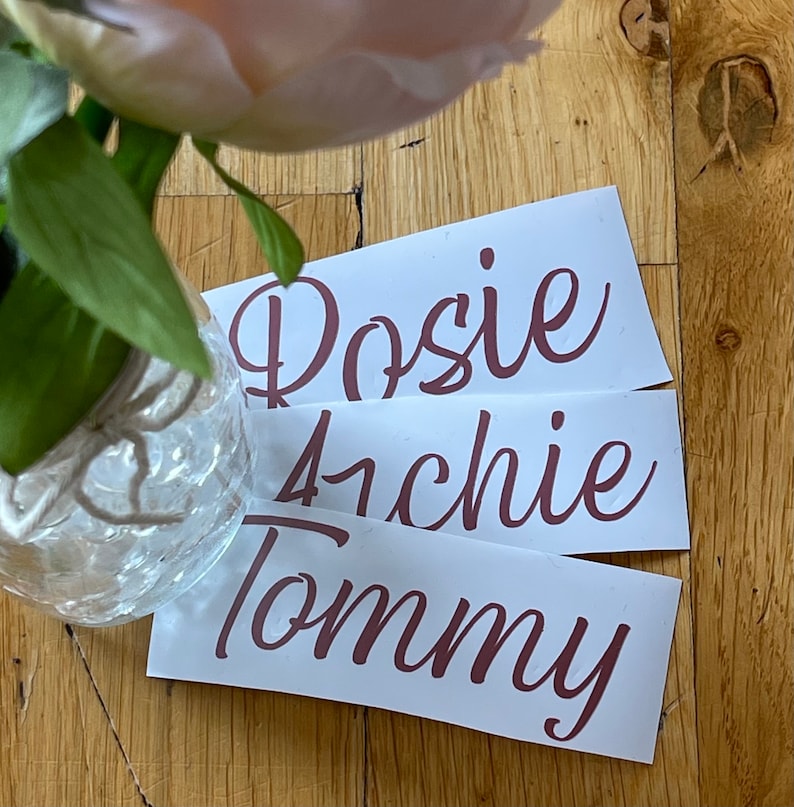 Personalised Sticker Labels Custom Vinyl Decal Words Kitchen Etsy