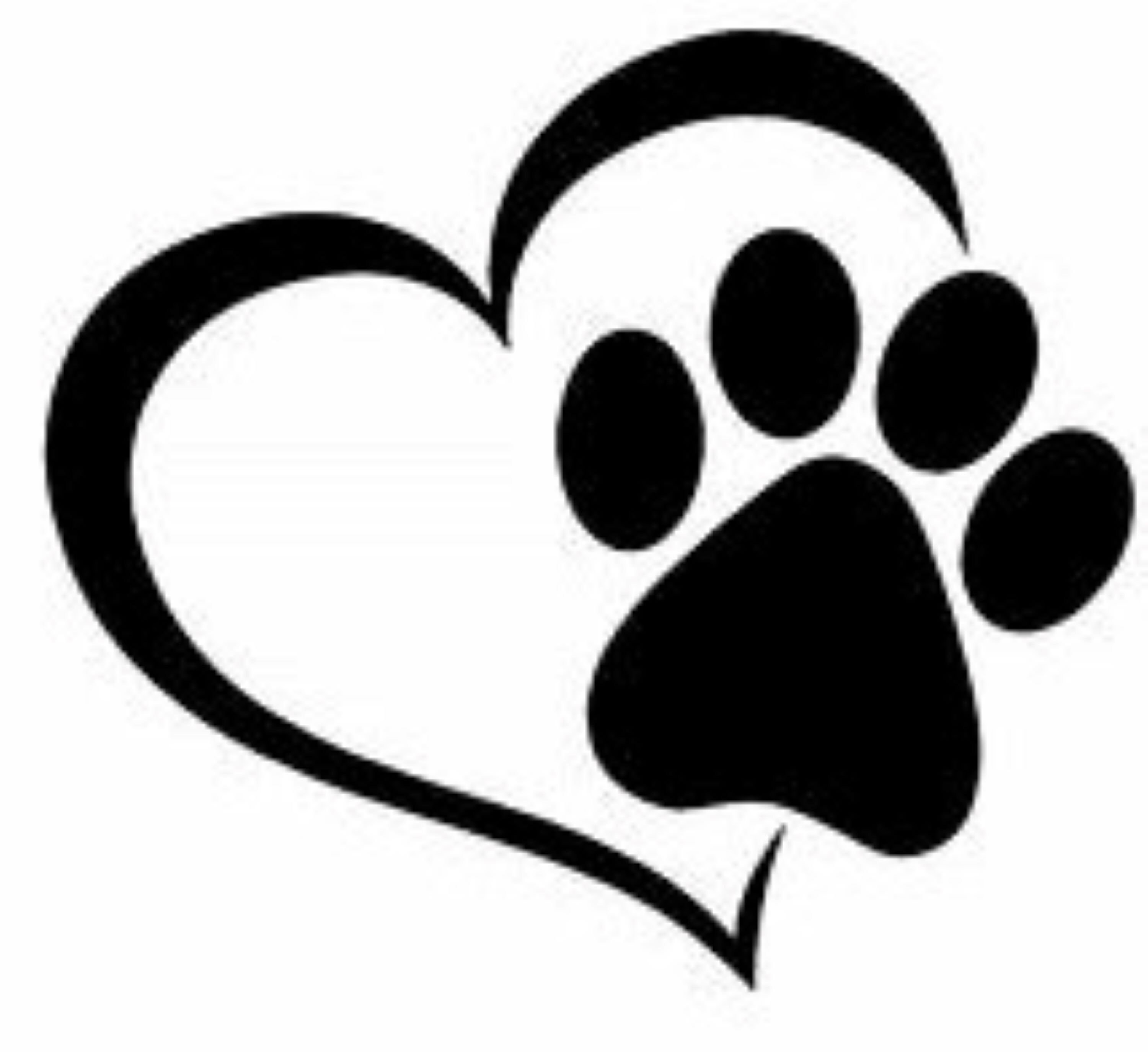 Dog pawprint in heart /cat pawprint in heart SVG PNG JPEG Etsy