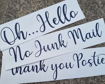 Letterbox Vinyl Decal: Welcome Sign, Oh Hello Sticker