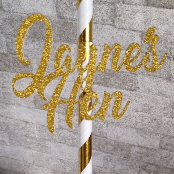 Hen party- Bride tribe- personalised hen straws....rose -gold striped straws