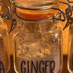 herb and spices decals, mrs hinch style, label for spice jars, kitchen label