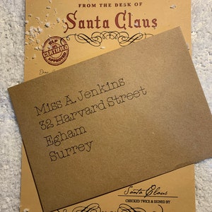Personalised Santa Letter | Personalised Father Christmas Letter | Letter from Santa from Santa, Christmas eve, Magical Christmas