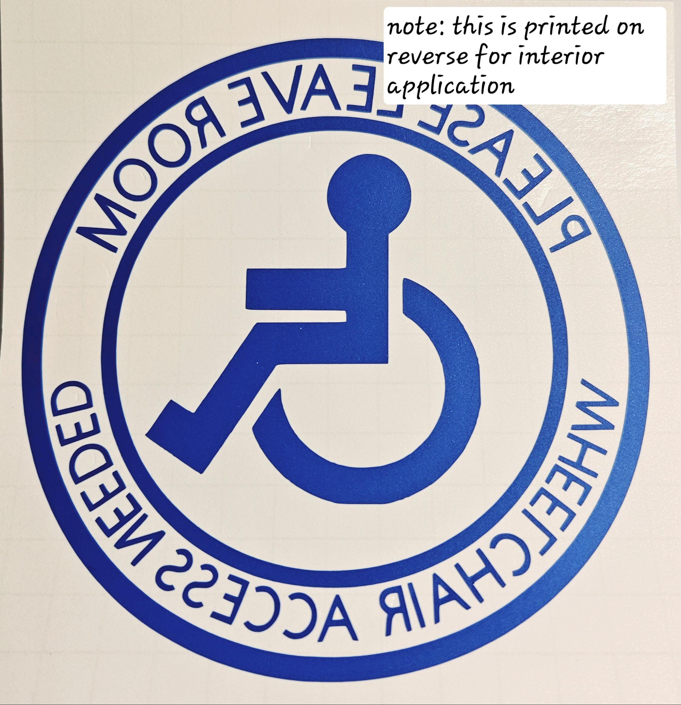 Wheelchair-friendly Access Sticker for Cars | Variety of Colors ...