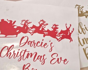 Custom Christmas Eve Box Vinyl Decal: Personalized Sticker