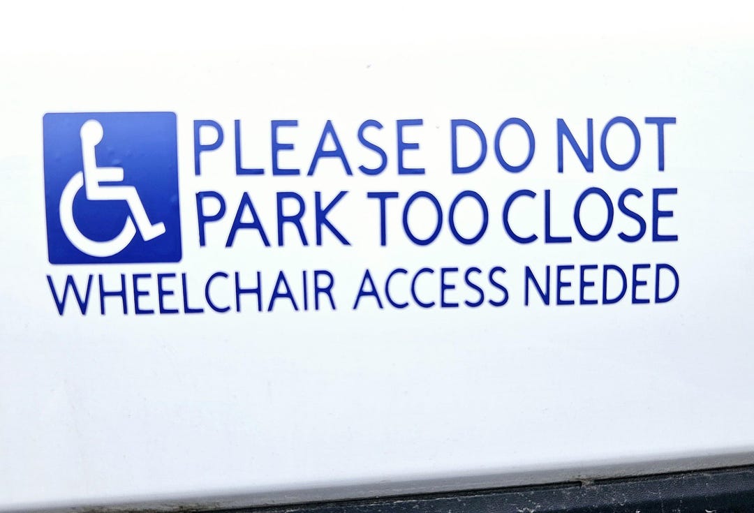 Wheelchair-friendly Access Sticker for Cars | Leave Room Wheelchair ...