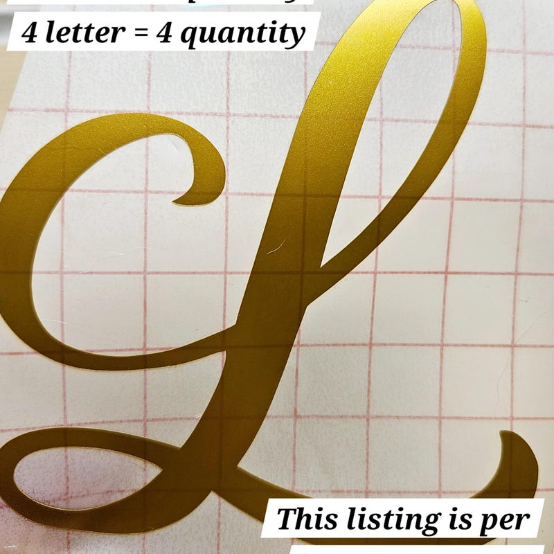 Cursive L Stickers - Etsy UK