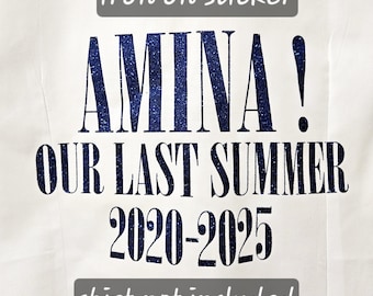 DIY School Leavers Glitter Iron On Decal: Personalized Heat Transfer