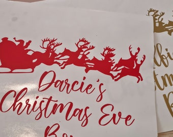 Custom vinyl Christmas Eve box sticker personalised christmas eve box decal