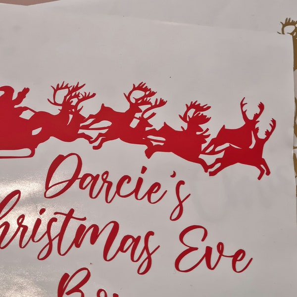 Custom vinyl Christmas Eve box sticker personalised christmas eve box decal