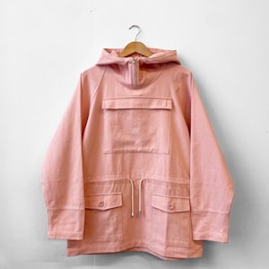1960 年代のスモック モッド スタイル 登山用コットン キャンバス - パステル ピンク - 全サイズ