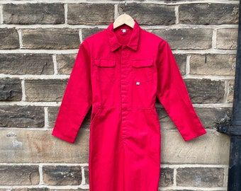 Red Boilersuit Workwear Coveralls All In One - Deadstock