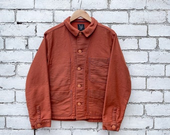 ジャケット・アウター 50s 60s Unknown French Work Jacket VINTAGE French Worker Work CHORE Jackets - Royal/Cobalt Blue