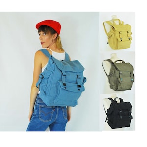 Canvas Laptop Rucksack Backpack Bag