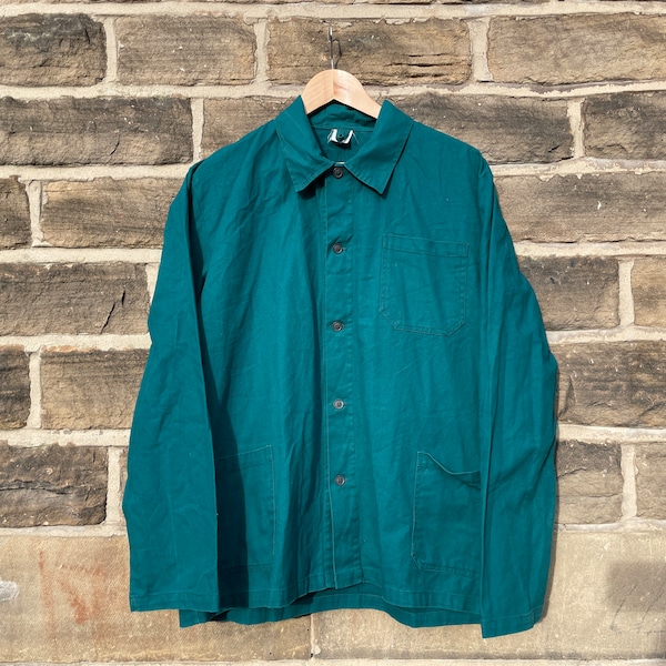 Vintage French Chore Worker Work Jackets Coat Green - All Sizes