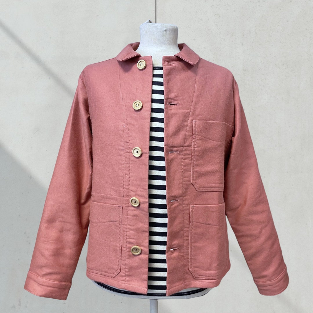 Made in England Moleskin Cotton Chore French Workwear Jacket Etsy