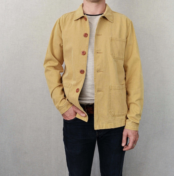 Washed Camel 60s Style French Herringbone Cotton Twill Canvas