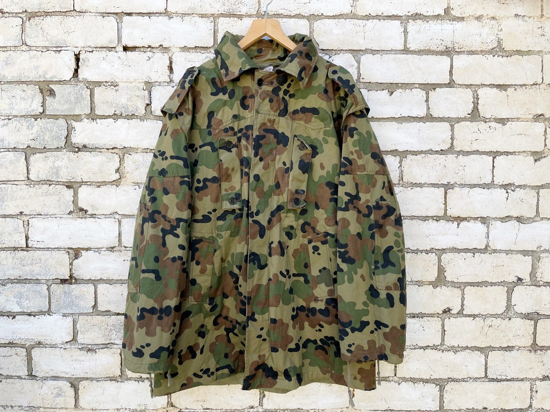 希少50s  Camo Parka Rare 50s Vintage Austrian Pea Dot Camo Parka - X-Large