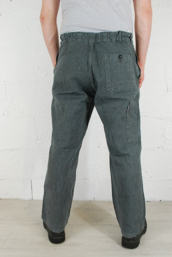 Vintage Herren 60s Schwedische Utility Arbeitskleidung Mühsam Hose //Hosen Alle