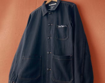 WOLF x Cloud Coffee Orange Stitch Black Chore-jack