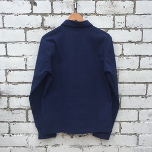 60s Style French Cotton Twill Navy Blue Canvas Chore Jacket Various Sizes image 9