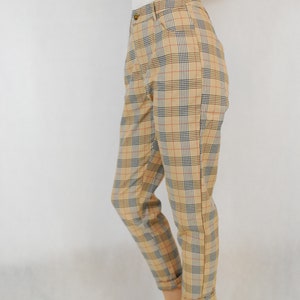 Tartan Plaid Check Chino Capri Pants/Trousers image 7