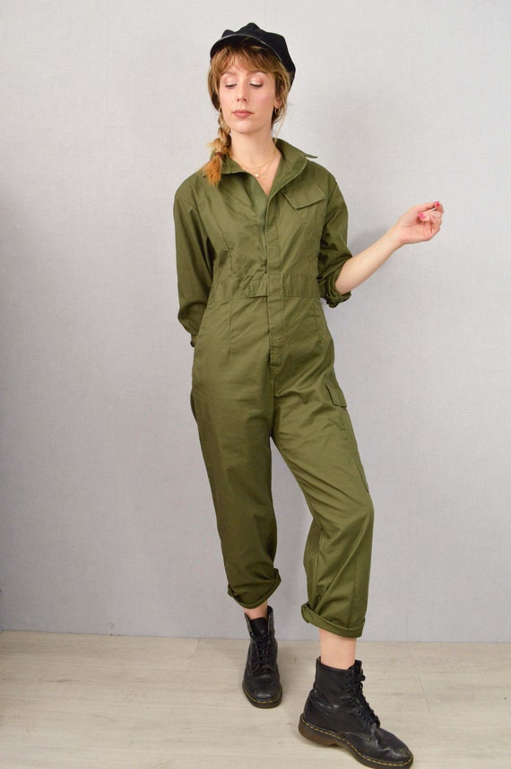 French army mechanic jumpsuits オールインワン