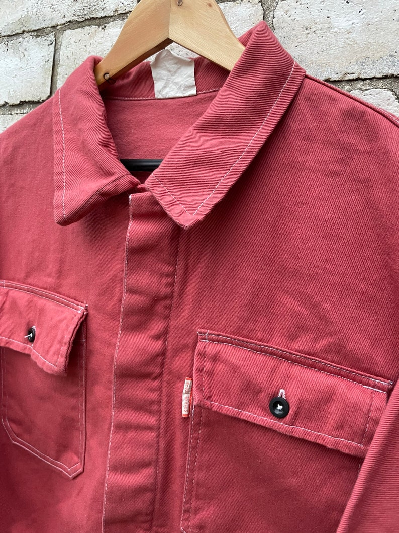 Vintage Chore Jacket Heavy Twill Thick Cotton Workwear Jacket Etsy