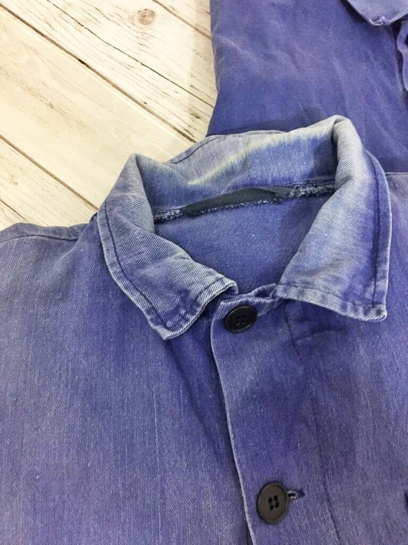Vintage 1960s Faded Chore EU French Worker Jacket Blue Sizes - Etsy