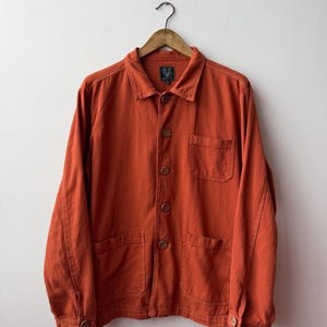 Herringbone Gebrannte Orange Chore Jacke