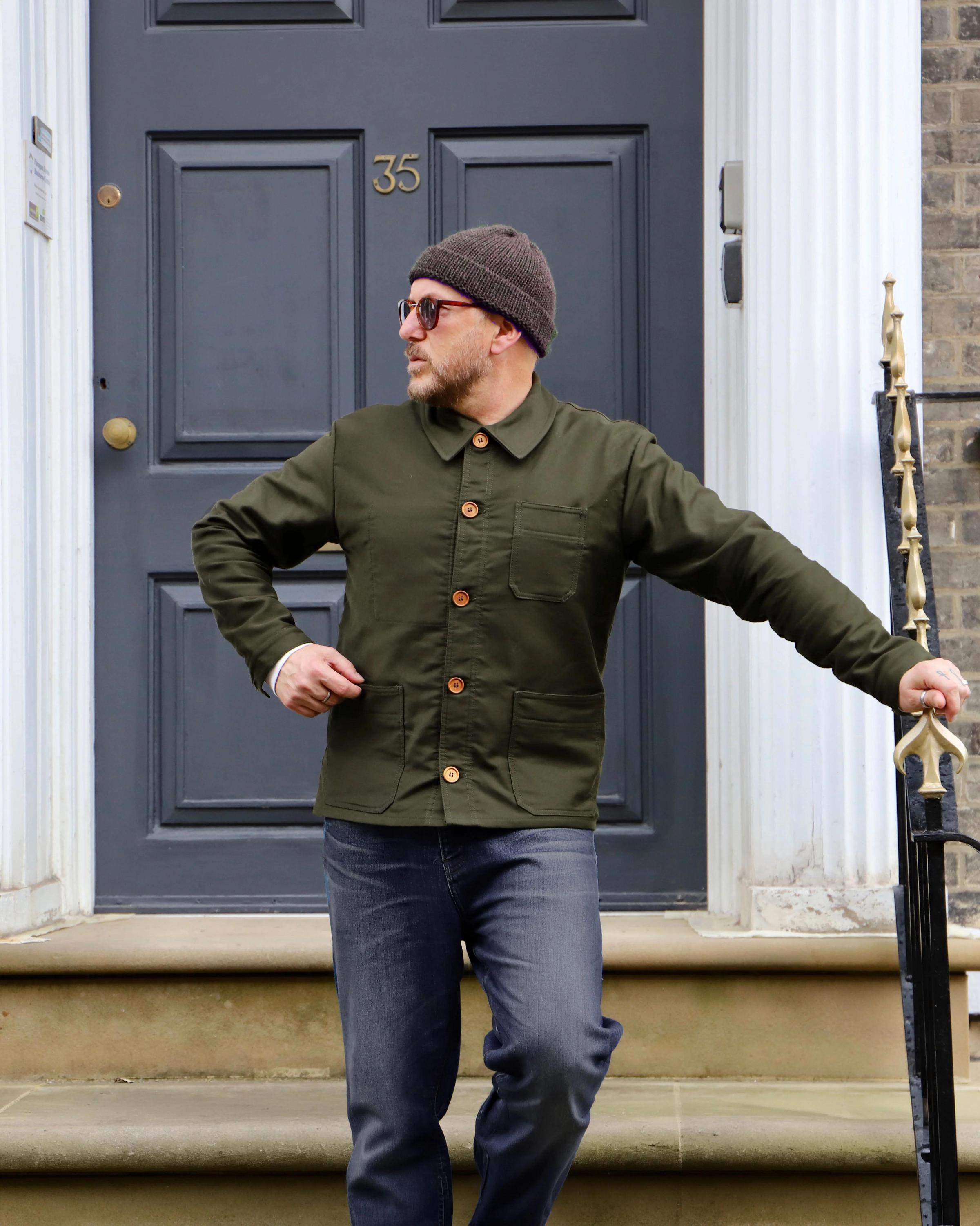Moleskin Cotton Chore French Workwear Jacket - Made in England