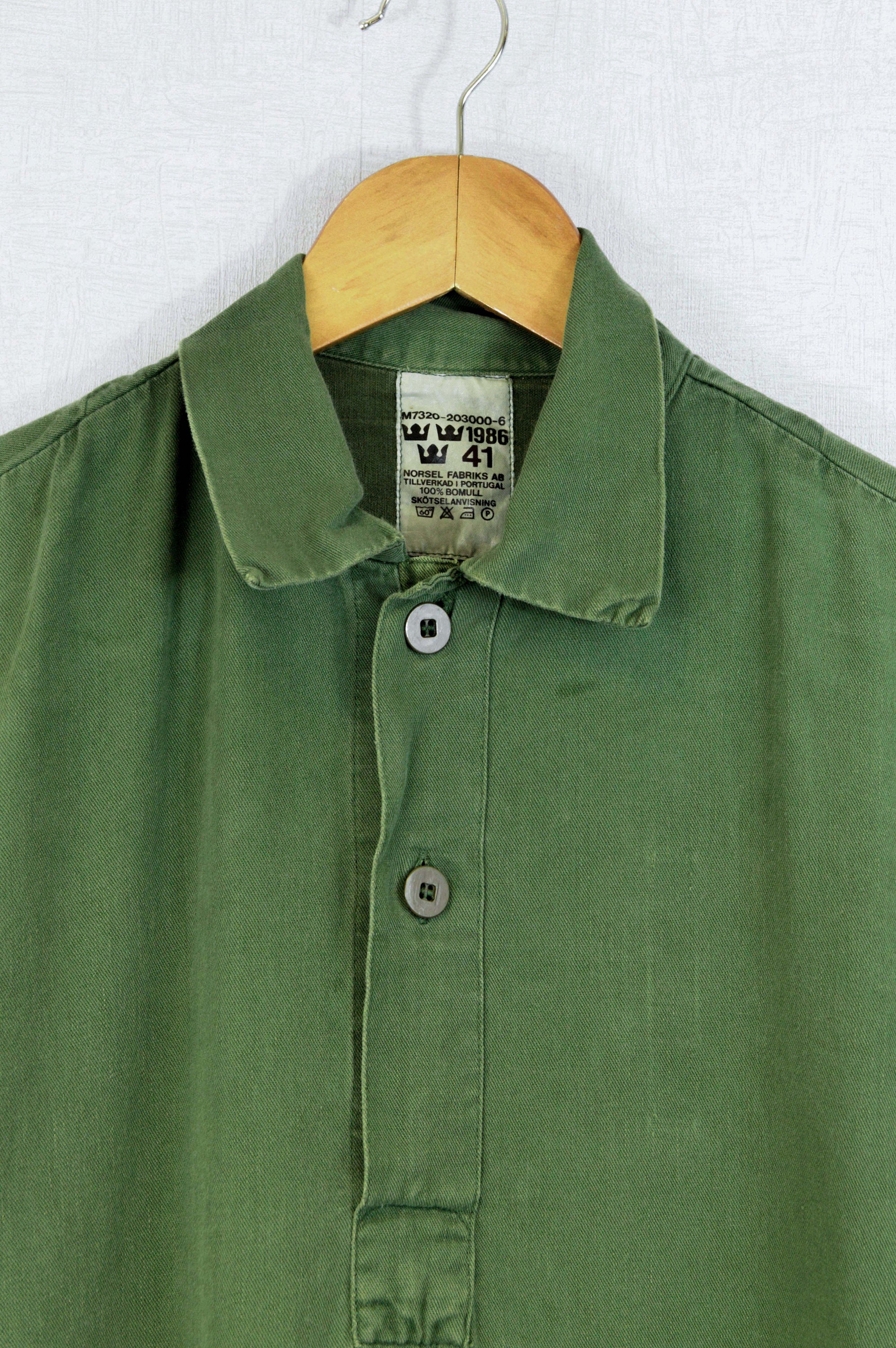 Vintage Henley Swedish Smock Shirts 1980s Button Down Grandad - Etsy UK