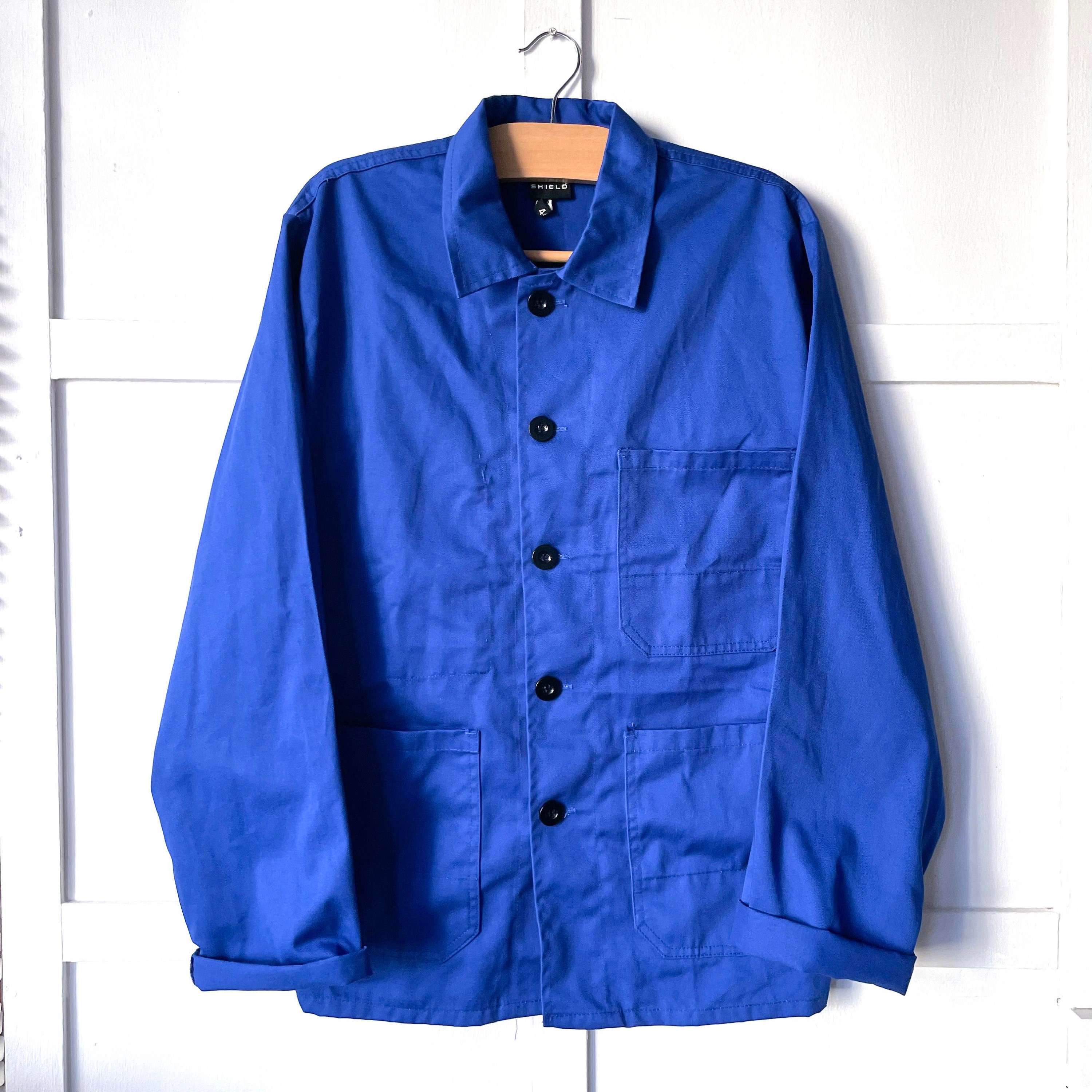 French Chore Worker Work Jackets Cobalt Blue True Vintage - Etsy