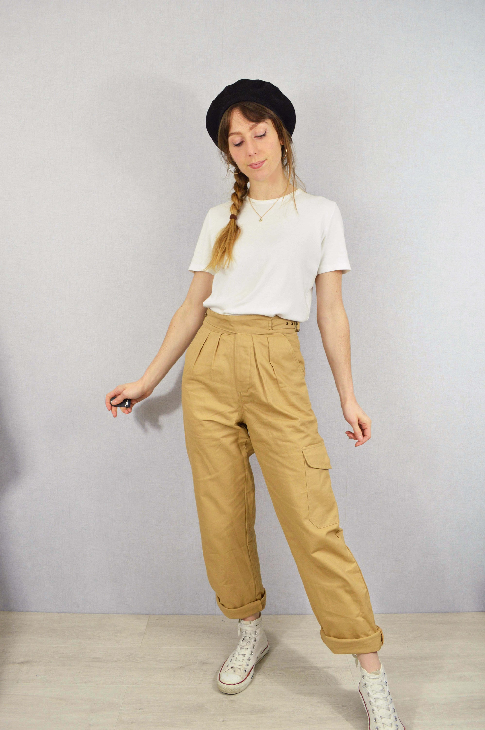 manonfripes my Gurkha パンツ　Soyy Unisex High Waisted Gurkha Pants - 100% Cotton - 1950s Army