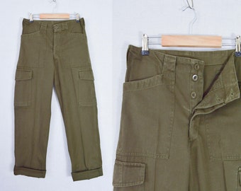 Pantalon cargo cargo vintage pour homme - Vert olive