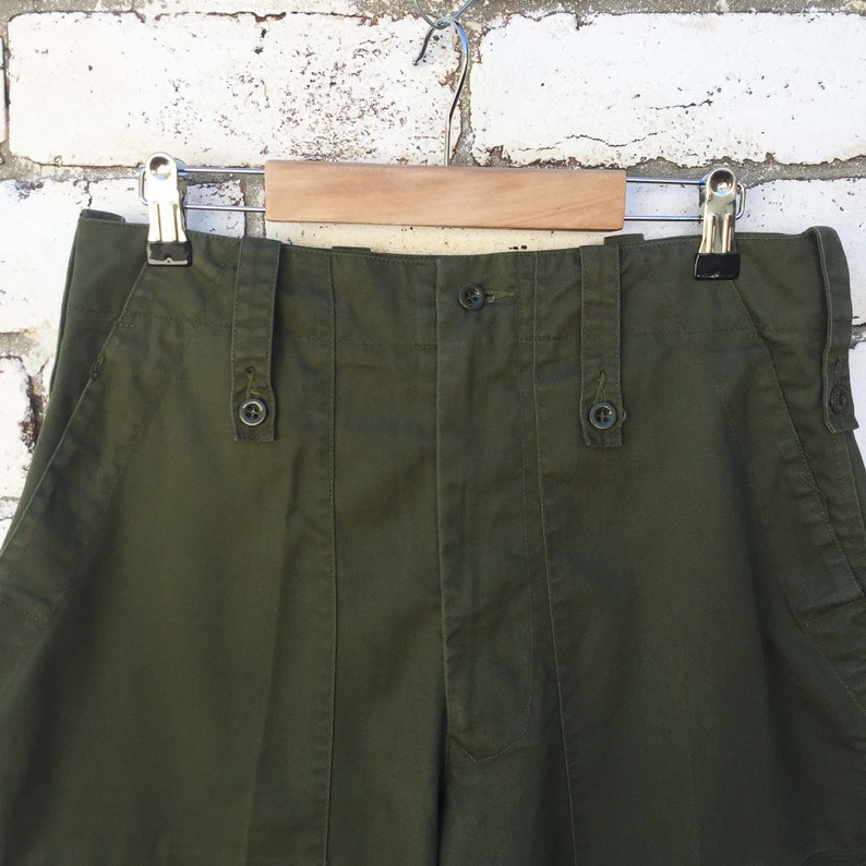 Olive Green Vintage Mens British Army Issue Work Trousers