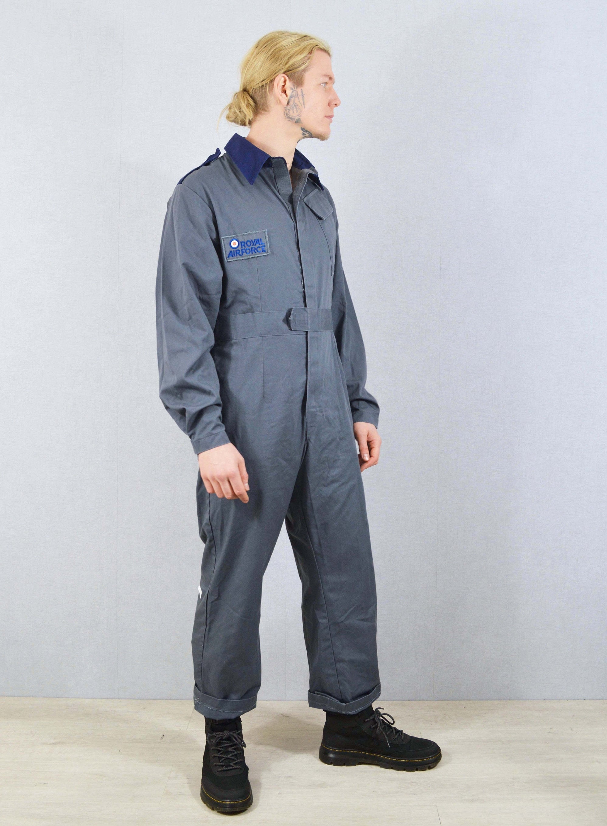 Vintage Boilersuit British Royal Air Force Workwear Overalls Army 